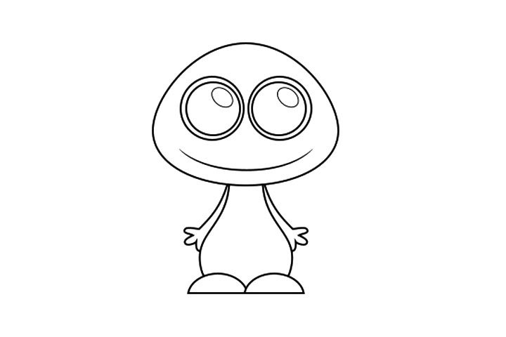 如何画外星人