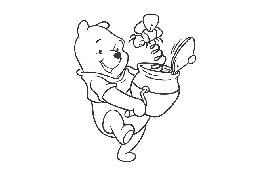 小熊维尼简笔画步骤图