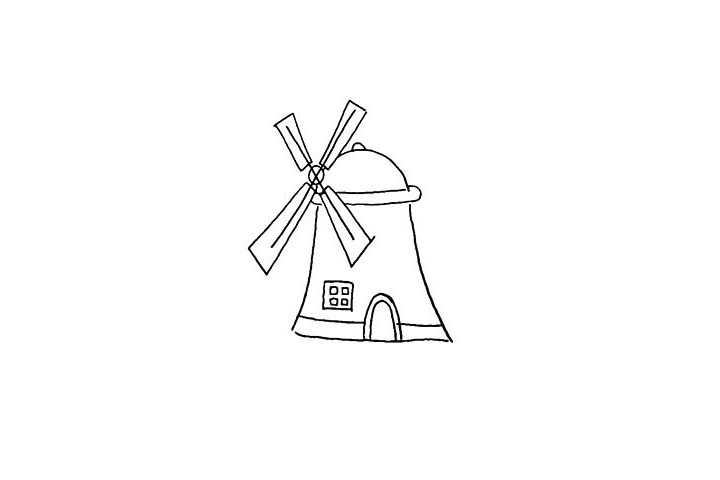 大风车简笔画教程