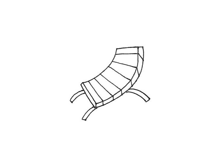 沙滩椅简笔画画法步骤