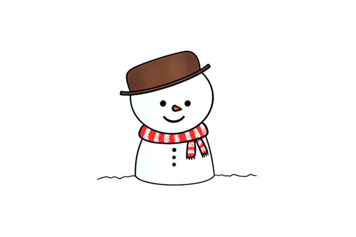 可爱雪人简笔画怎么画