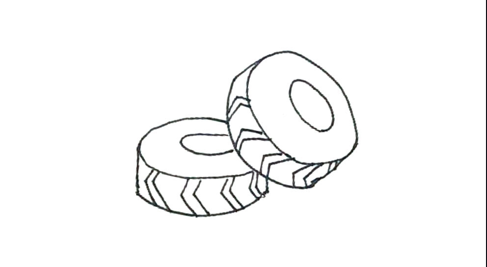 轮胎怎么画
