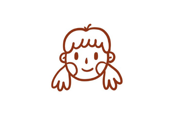 可爱的小女孩简笔画画法