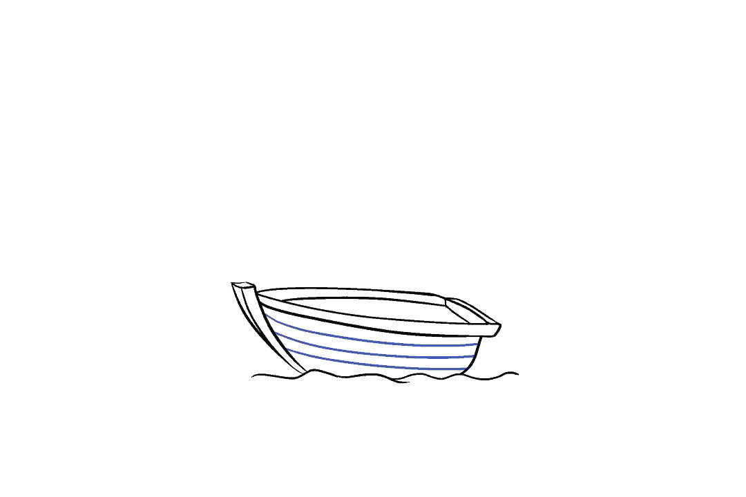 带帆的小木船简笔画