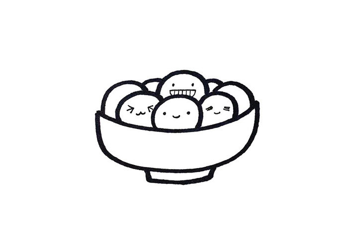 闹元宵简笔画画法步骤