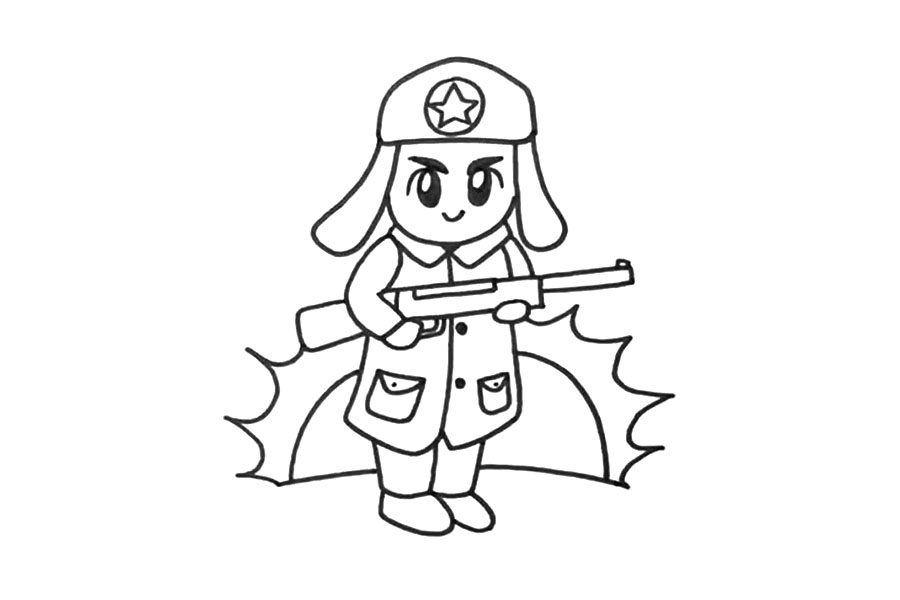 如何画雷锋