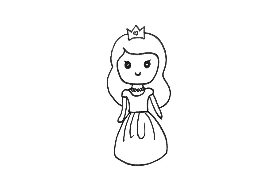 如何画美丽的公主