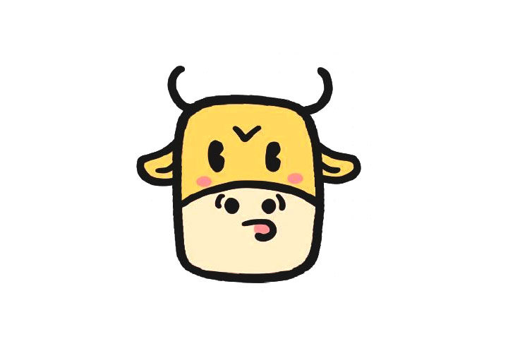 生气的牛简笔画头像