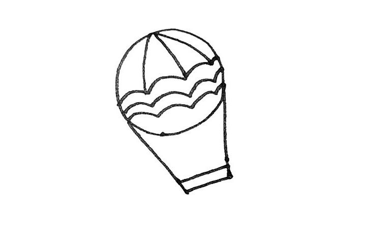 热气球简笔画画法步骤