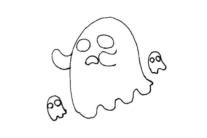 幽灵简笔画画法步骤