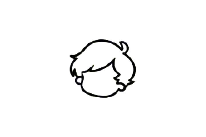 可爱的小女孩头像简笔画