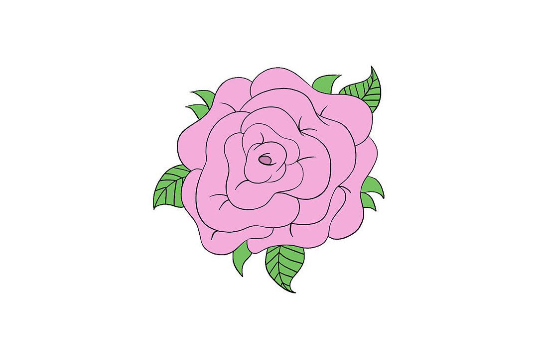 如何画玫瑰花简笔画