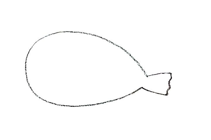 黄尾副刺尾鱼简笔画教程