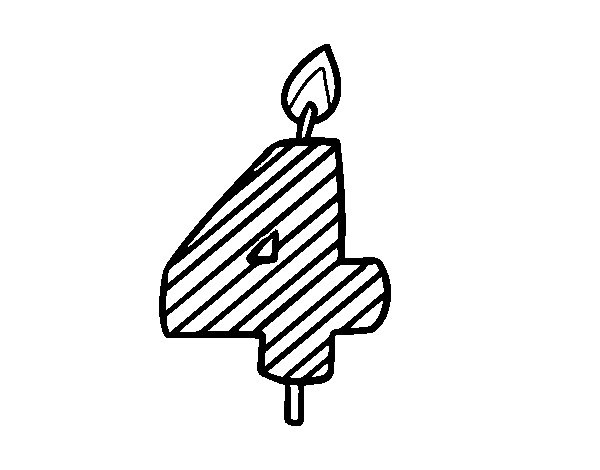 生日蜡烛简笔画图片