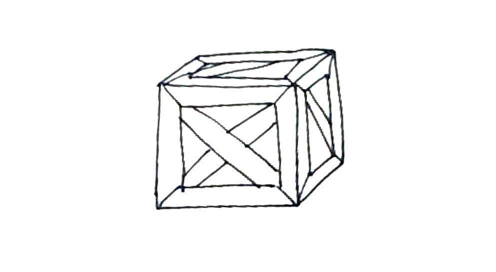 木箱简笔画画法步骤