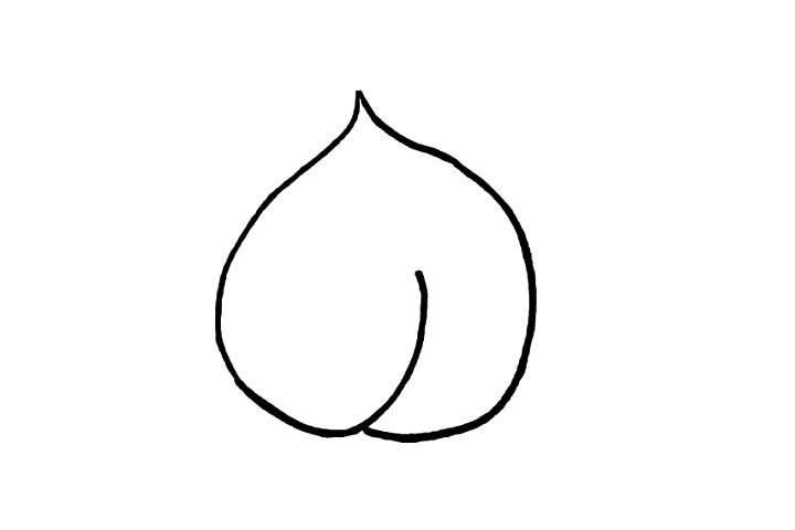 桃子简笔画画法步骤