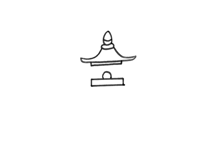 建筑简笔画大全 亭子怎么画