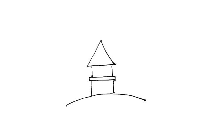 风车屋简笔画画法步骤