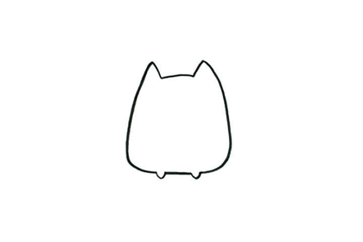 可爱的斑点猫简笔画画法