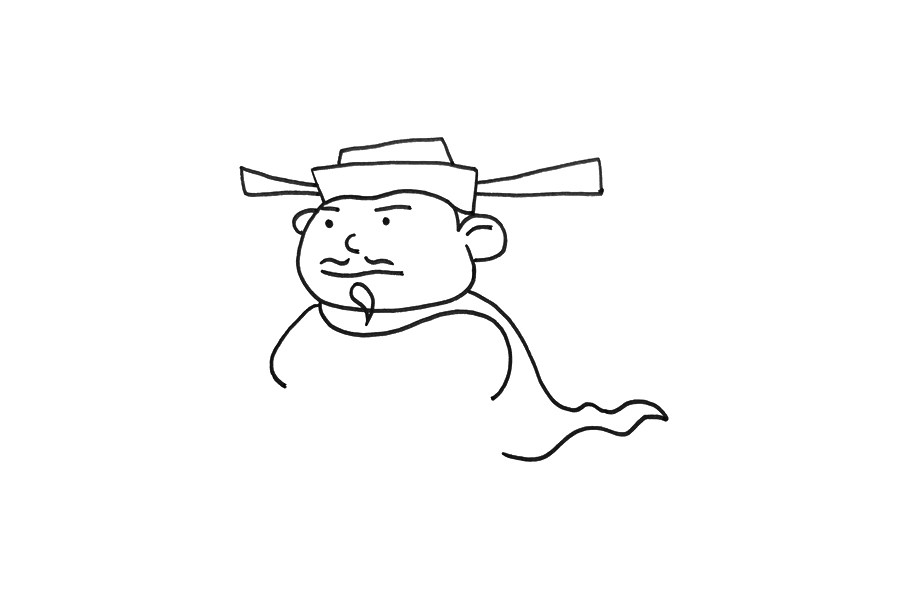 宋江简笔画画法步骤