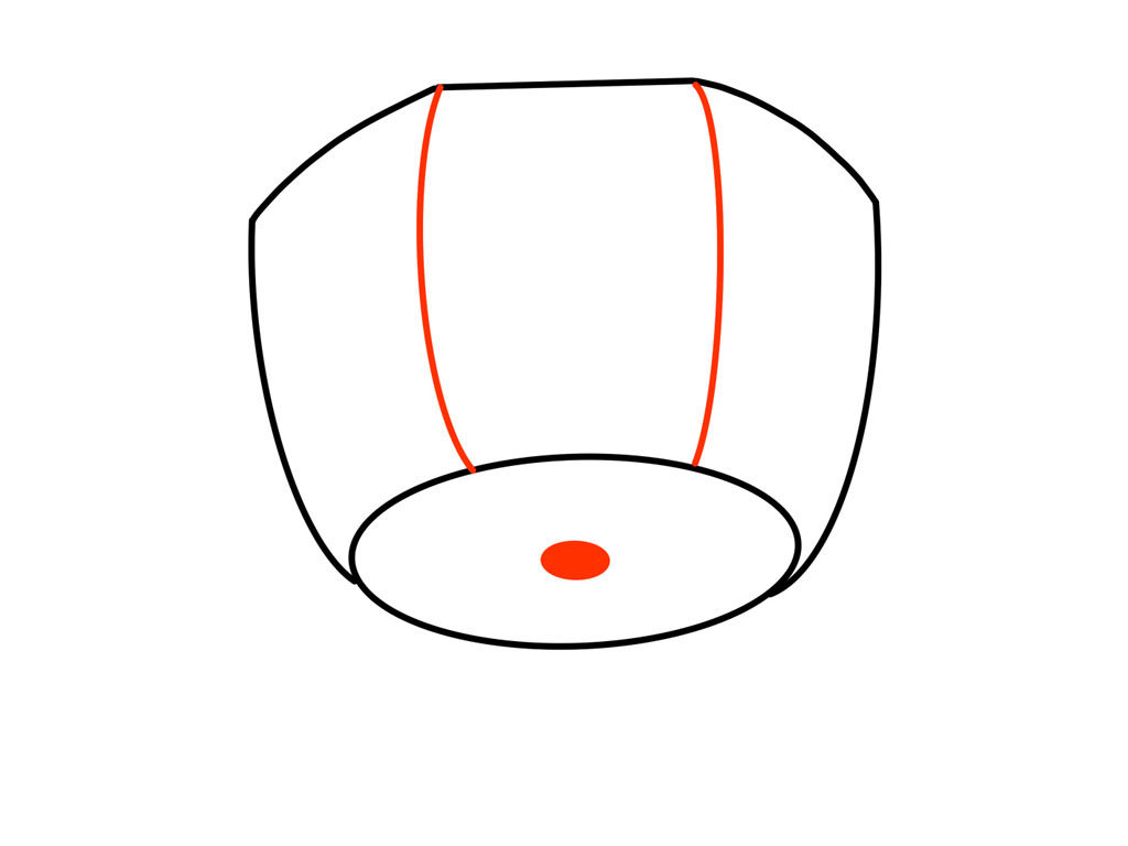 孔明灯简笔画画法步骤