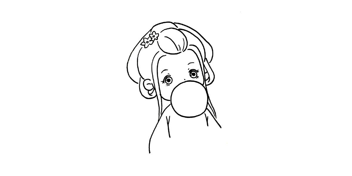 犹抱琵琶半遮面古风小女孩简笔画教程