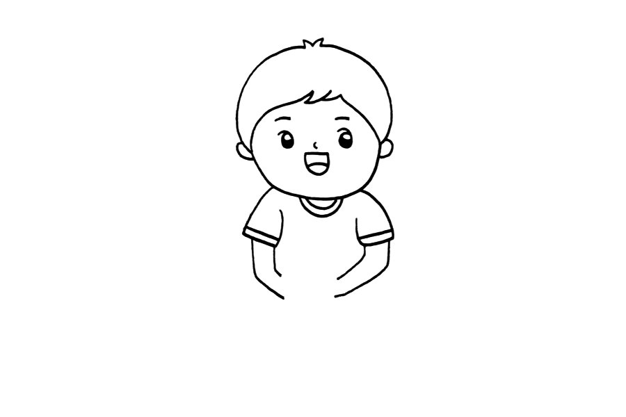 洗手的小男孩简笔画 勤洗手简笔画