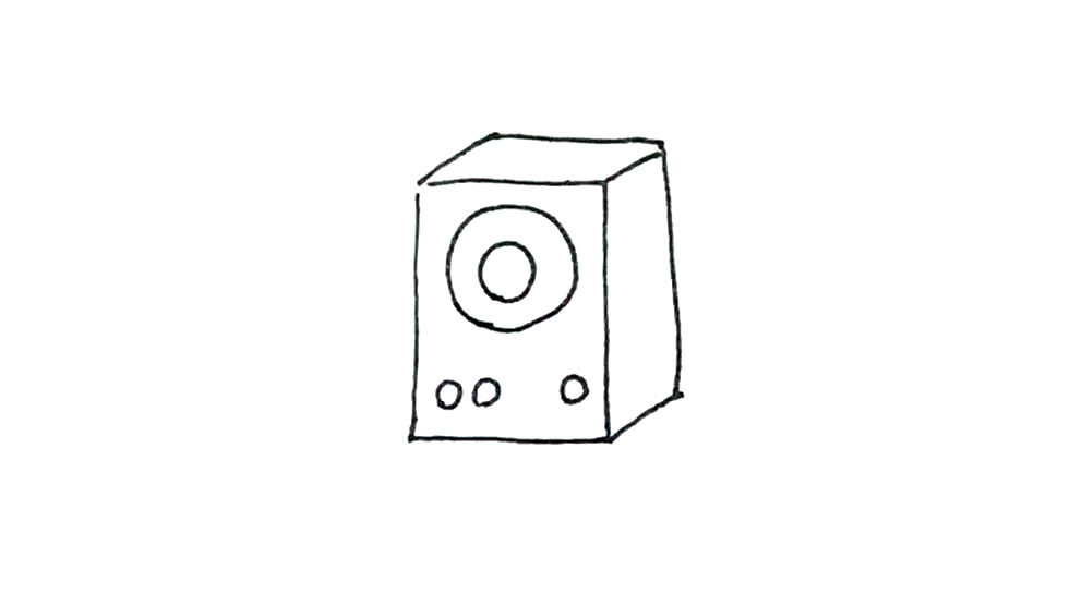 音响简笔画画法