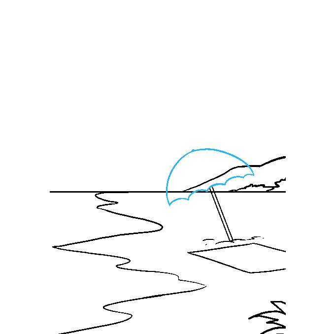 沙滩风景怎么画