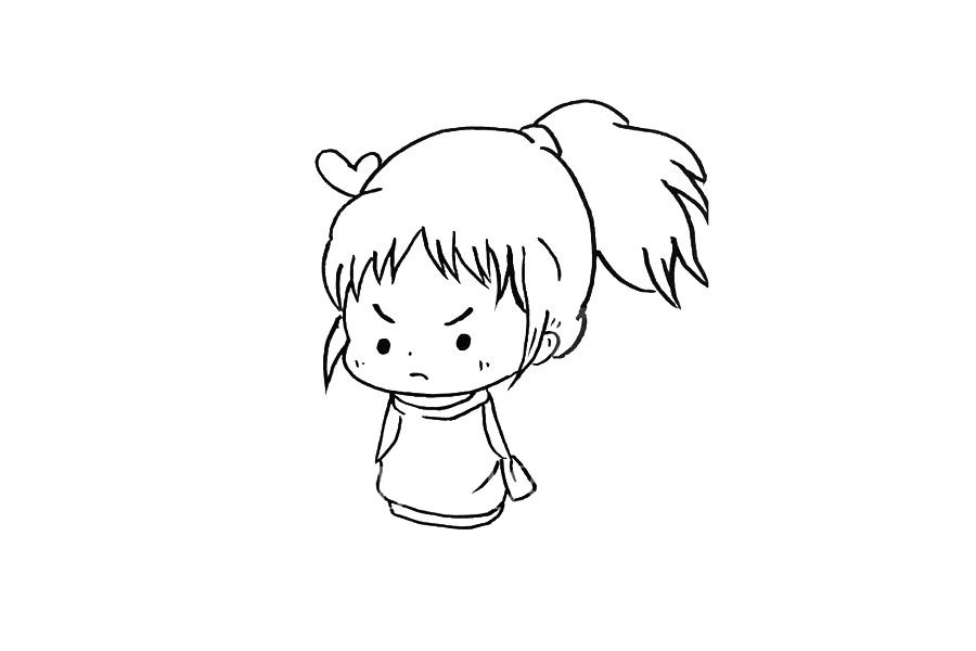 Q版柊瑠美简笔画画法步骤