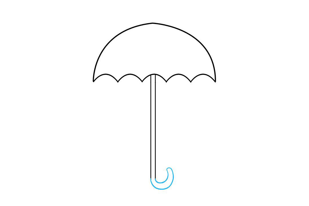 雨伞怎么画