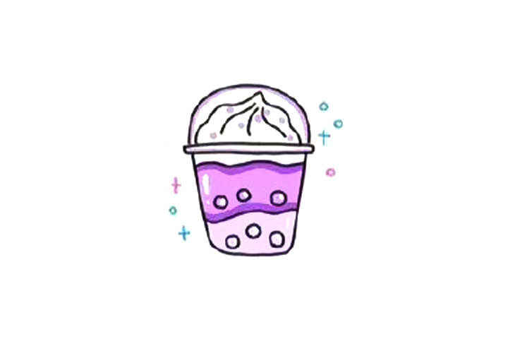 香芋雪顶简笔画画法步骤