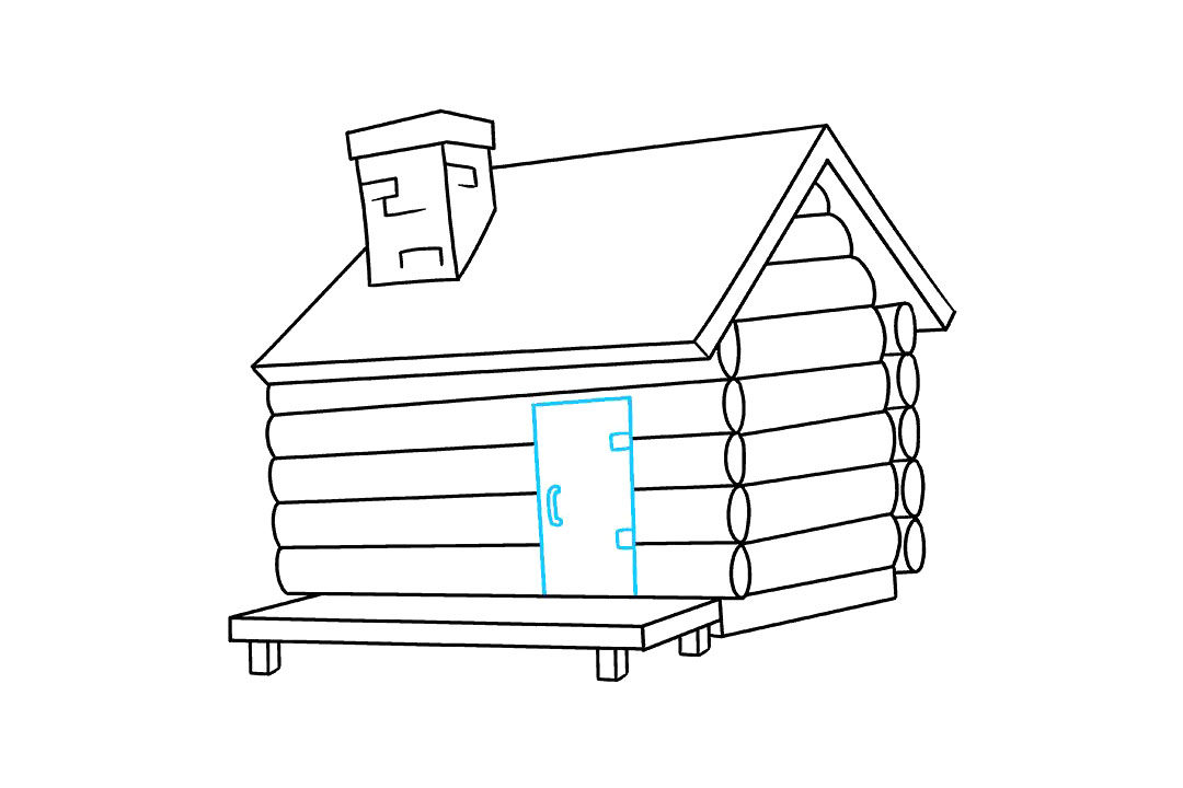 小木屋怎么画