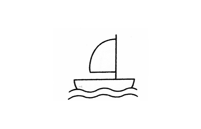 帆船简笔画怎么画