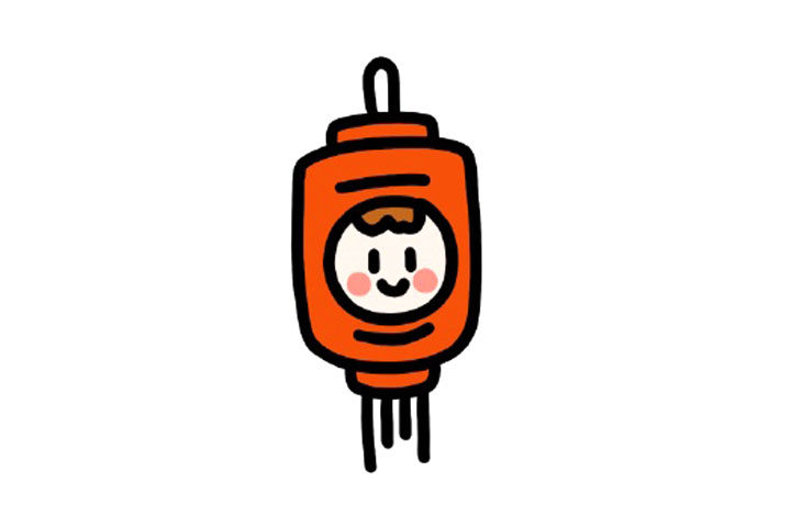 新春灯笼简笔画画法