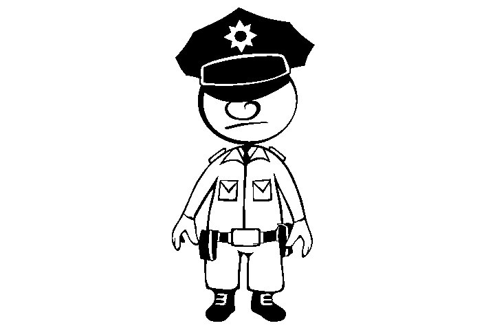 警察叔叔简笔画的画法