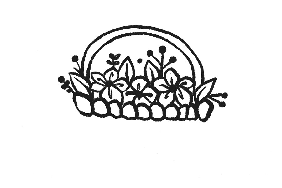 一篮小花简笔画画法步骤