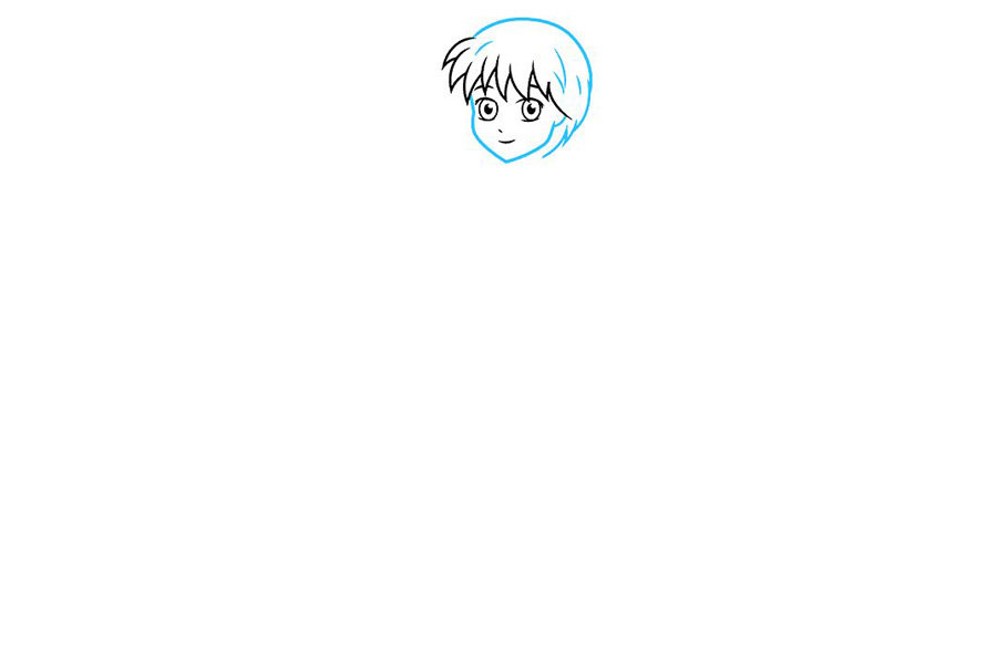 如何画一个动漫男孩的全身