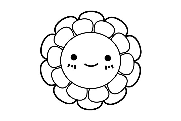 可爱的花朵简笔画图片