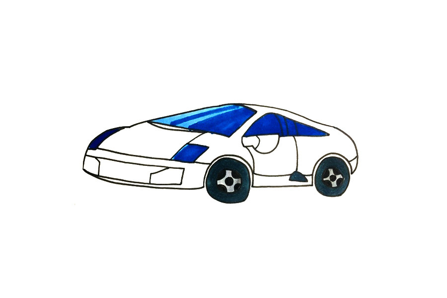 学画兰博基尼跑车简笔画