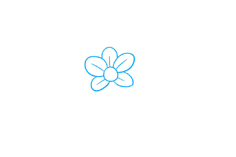 漂亮的水仙花简笔画画法步骤