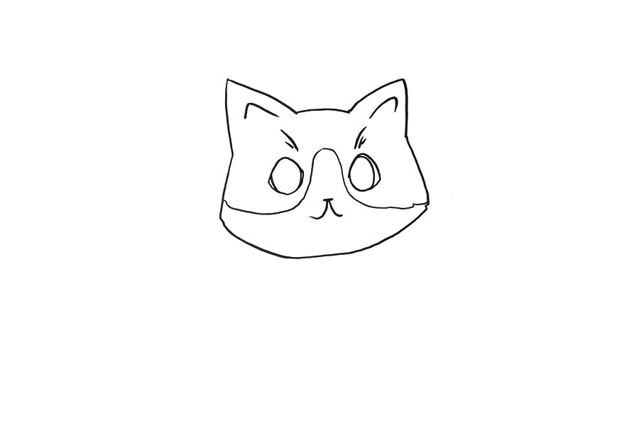 可爱的橘猫卡通简笔画