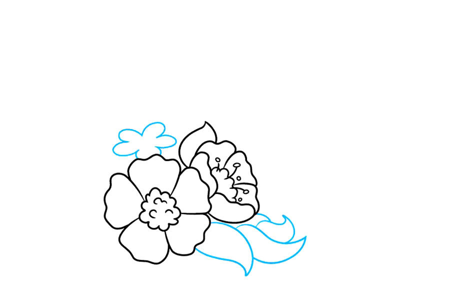 花丛简笔画画法步骤