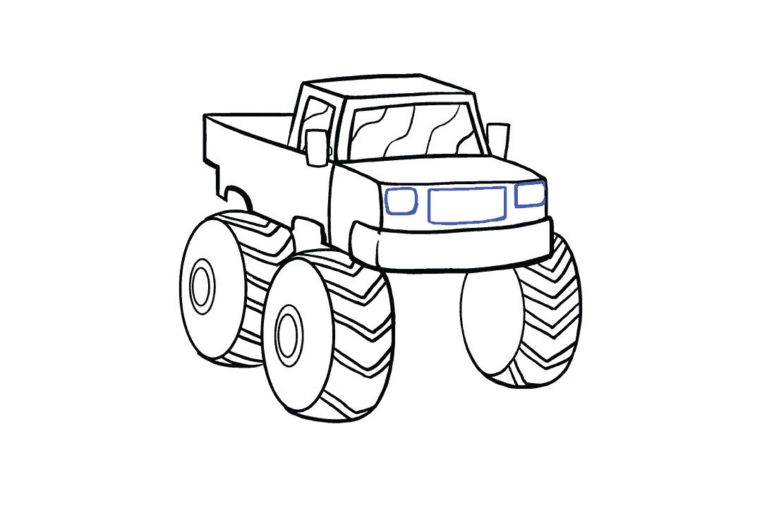 如何画怪物卡车