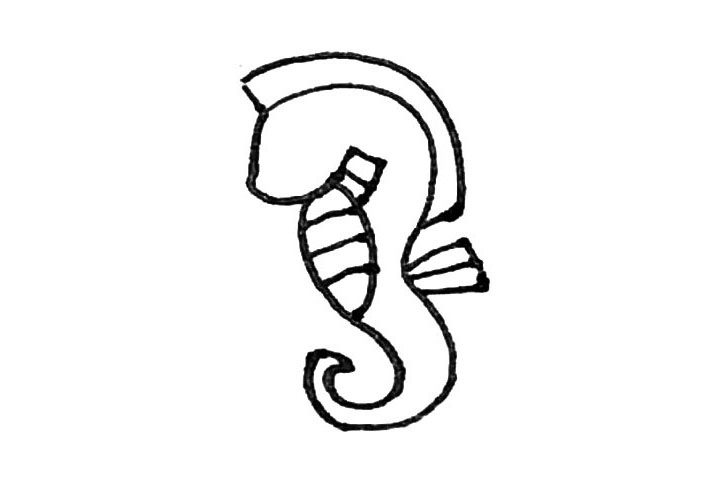 海马简笔画画法详解