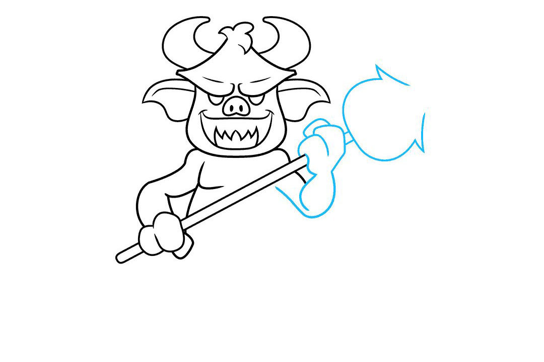 如何画卡通魔鬼简笔画