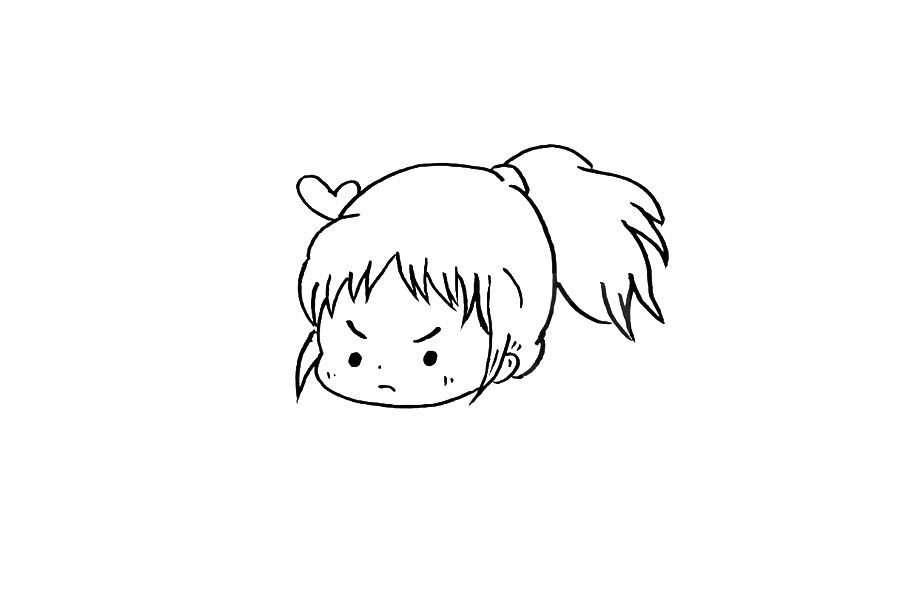 Q版柊瑠美简笔画画法步骤