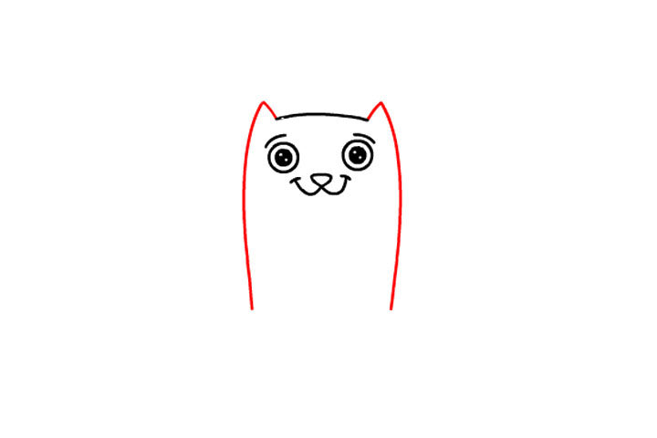可爱小猫卡通简笔画