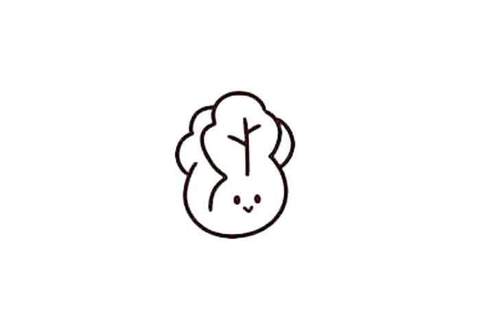 可爱的蔬菜大白菜简笔画