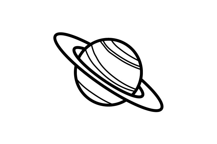 宇宙星球简笔画图片